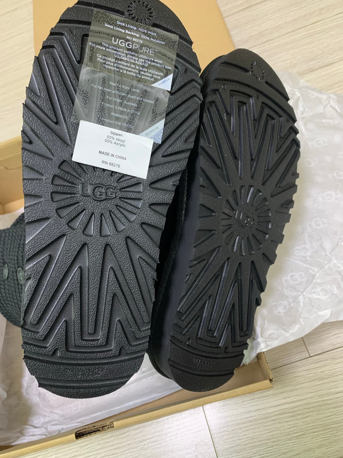 어그 니트부츠 블랙 새상품 풀박 상품이미지3