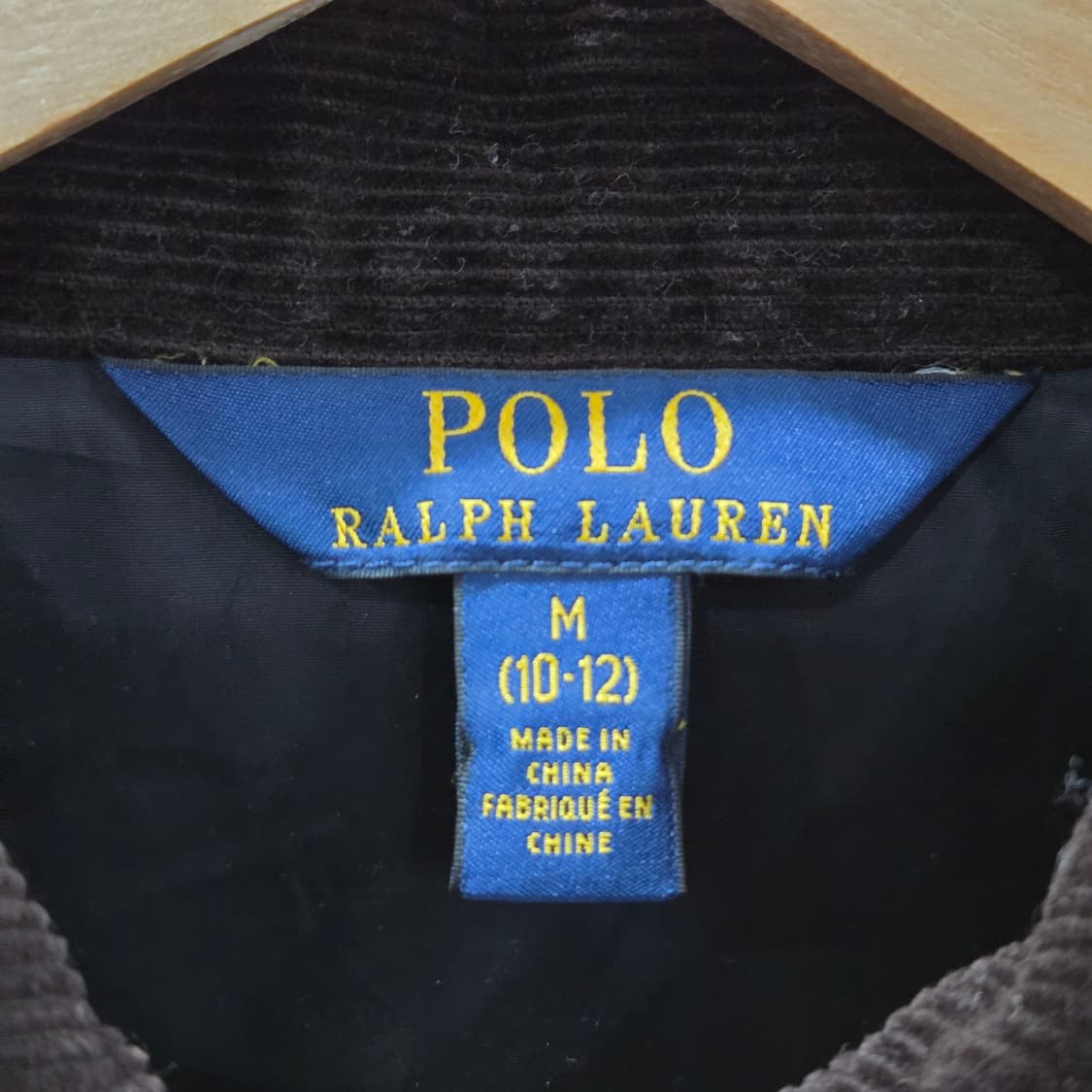 폴로랄프로렌 키즈 코듀로이 카라 퀼팅자켓 M/10/12  상품이미지3