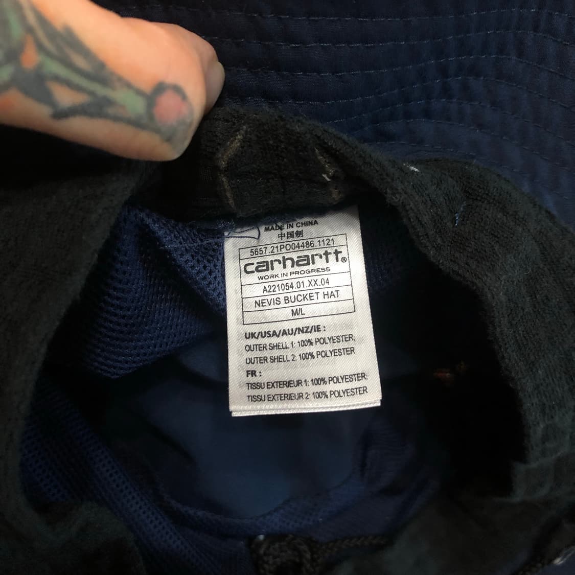 Carhartt navy bucket hat 상품이미지3