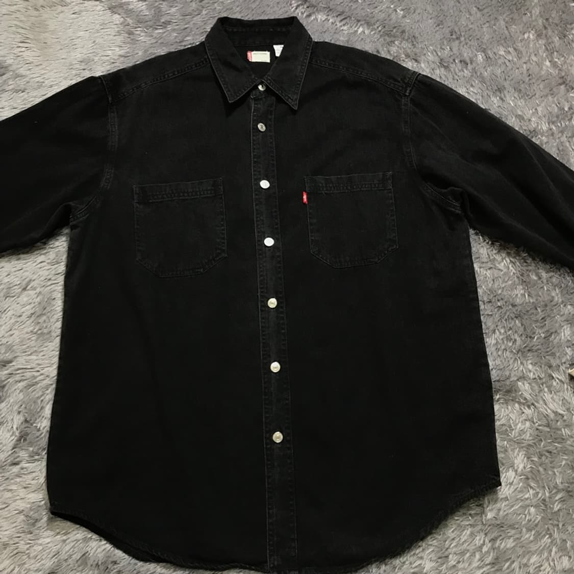 [[M, A급, 공용] 리바이스(LEVI'S) 블랙 데님 셔츠@244 상품이미지1