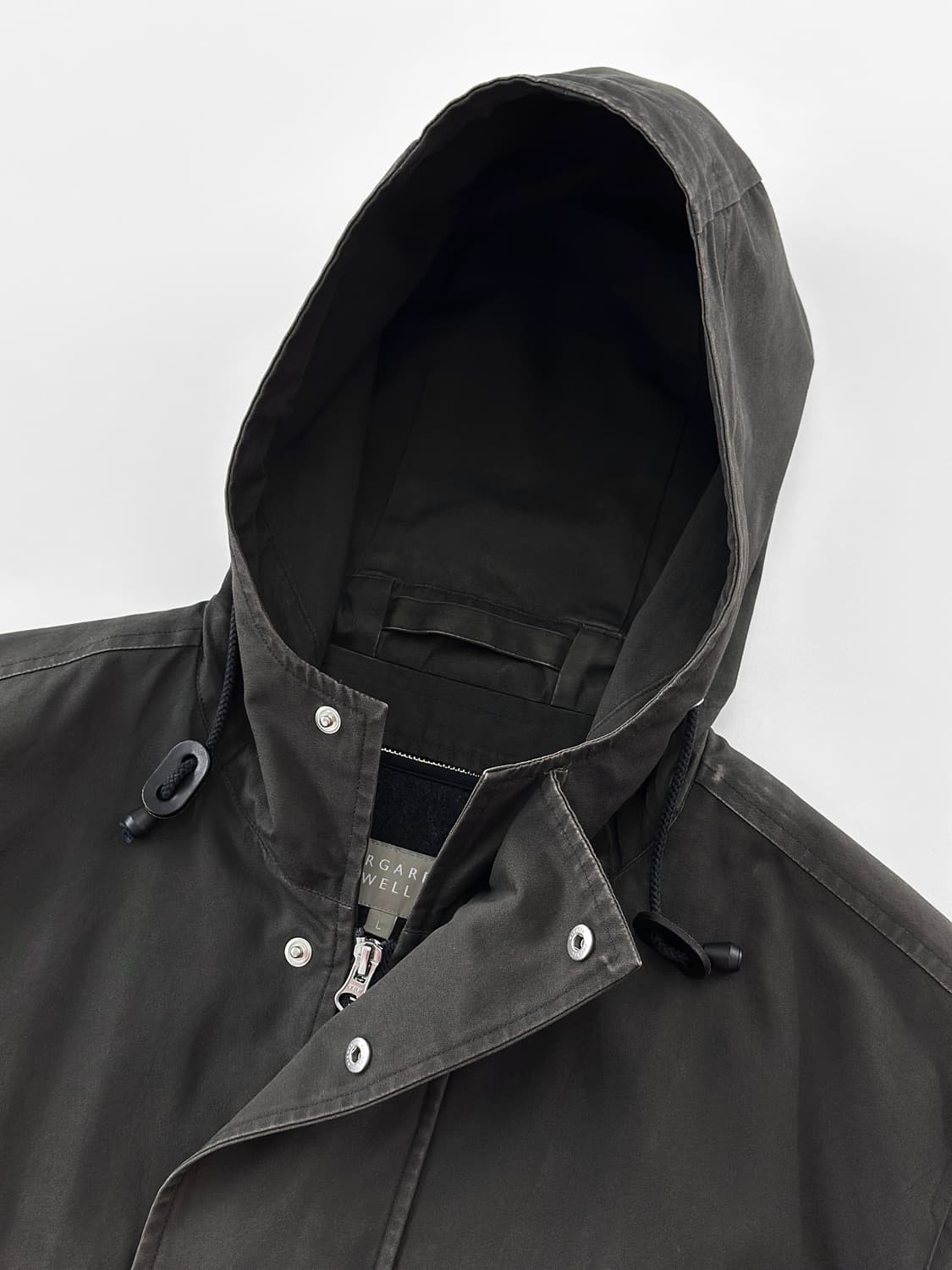 90~00s 마가렛 호웰 워시드 밀리터리 디테일 후디드 파카 상품이미지4