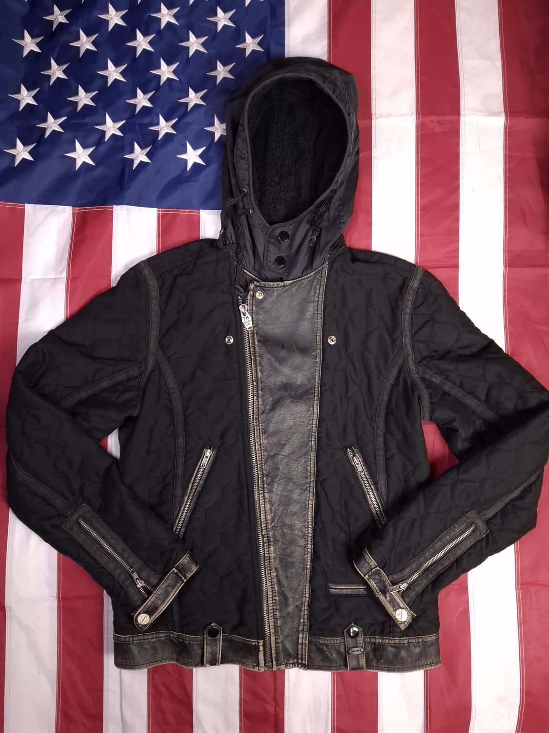 오리지날 디젤 리얼램스킨 트리밍 후드자켓 상품이미지1