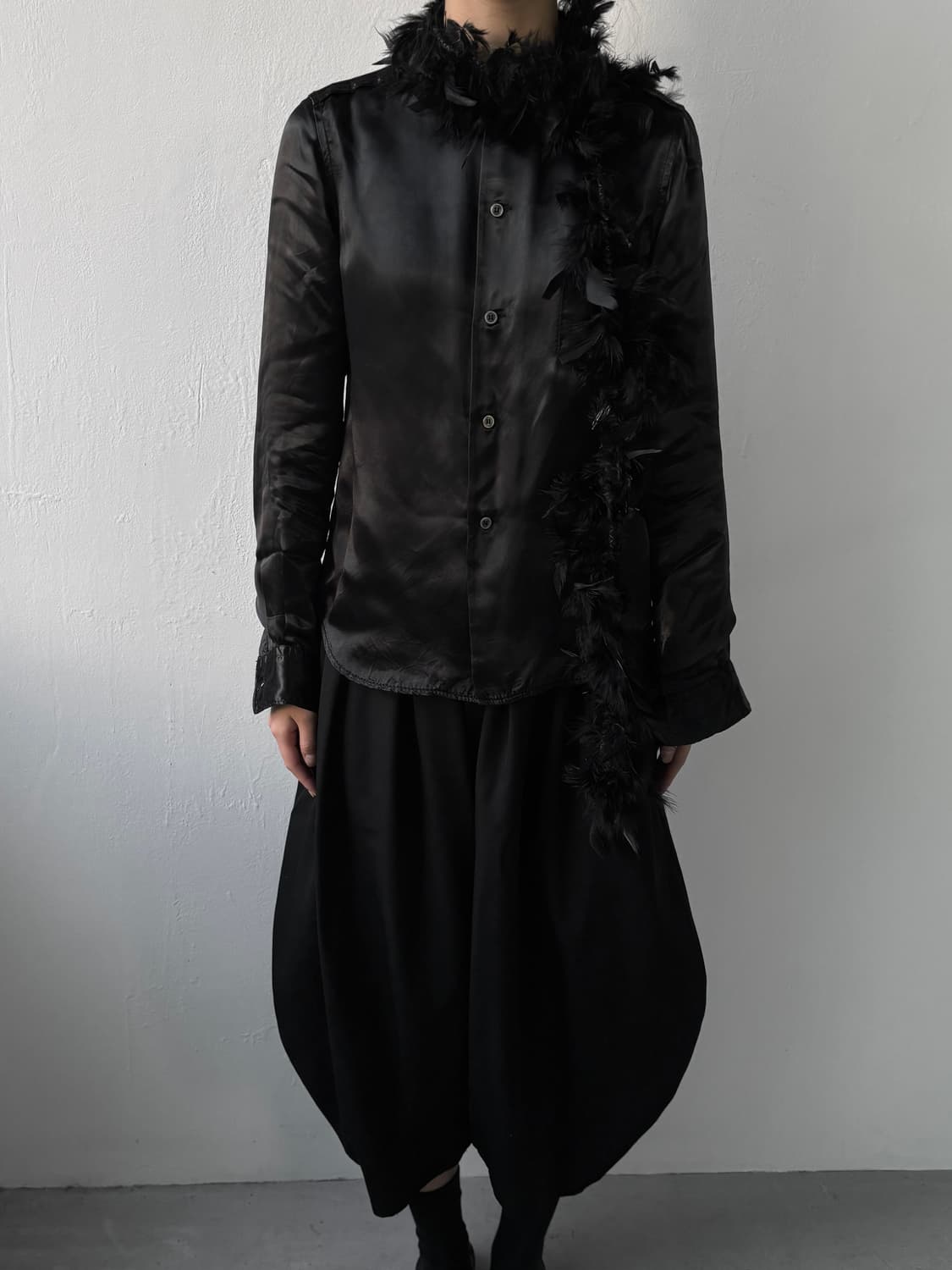 꼼데가르송 블랙 큐프라 셔츠 상품이미지2