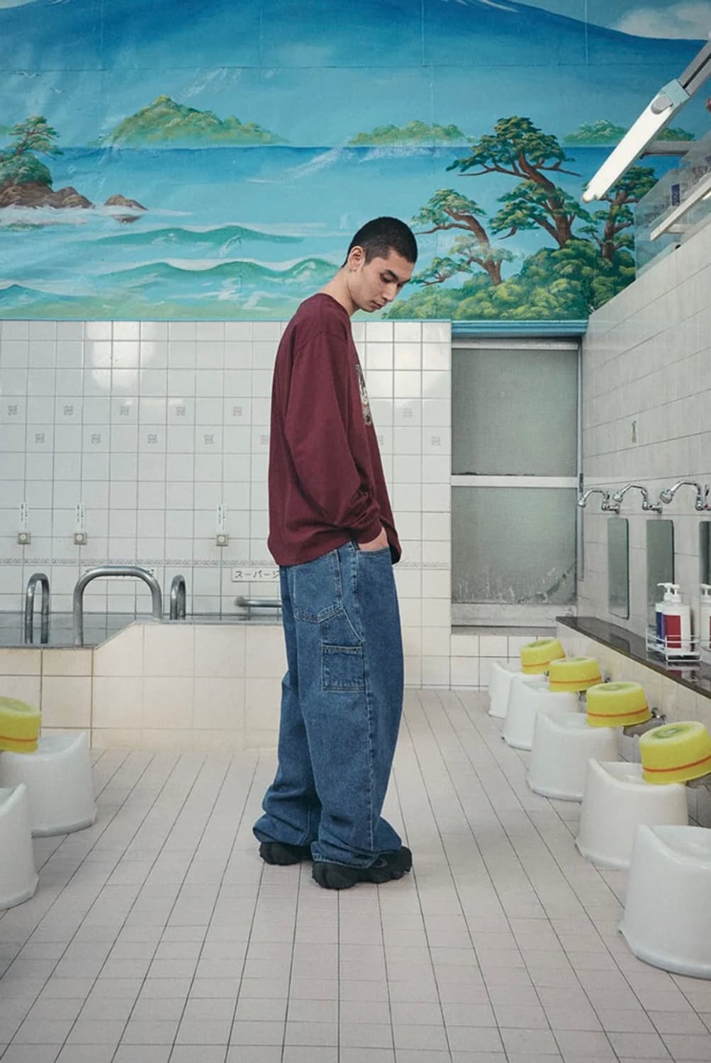 bsrabbit 카펜터 루즈핏 데님 딥블루 상품이미지7