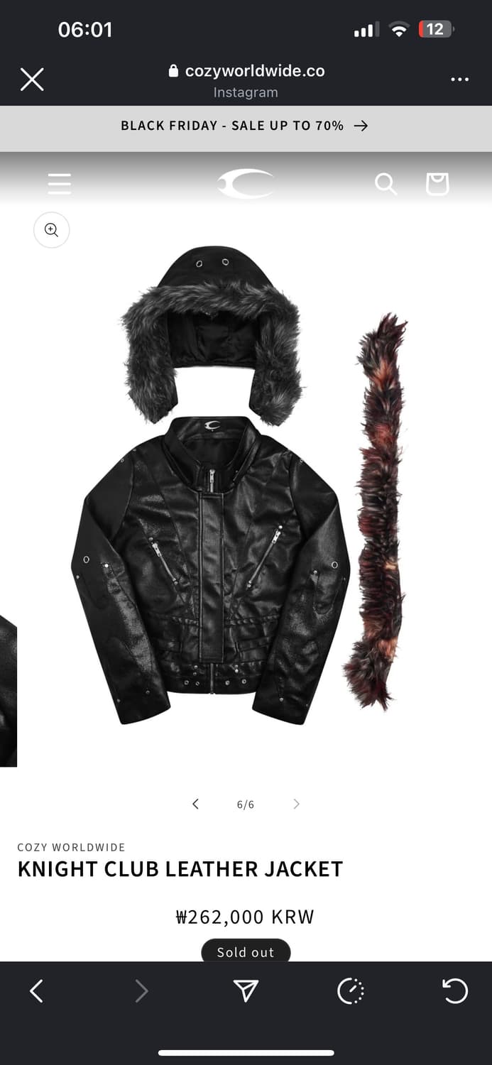 코지월드와이드 cozworldwide 나이트 클럽 레더자켓 상품이미지6