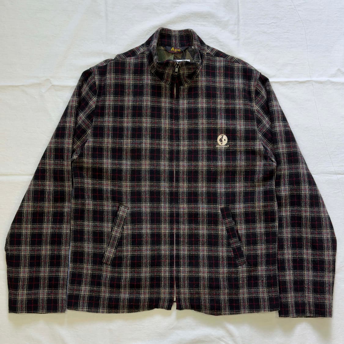 90s 베이프 울 트위드 체크 자켓 상품이미지1