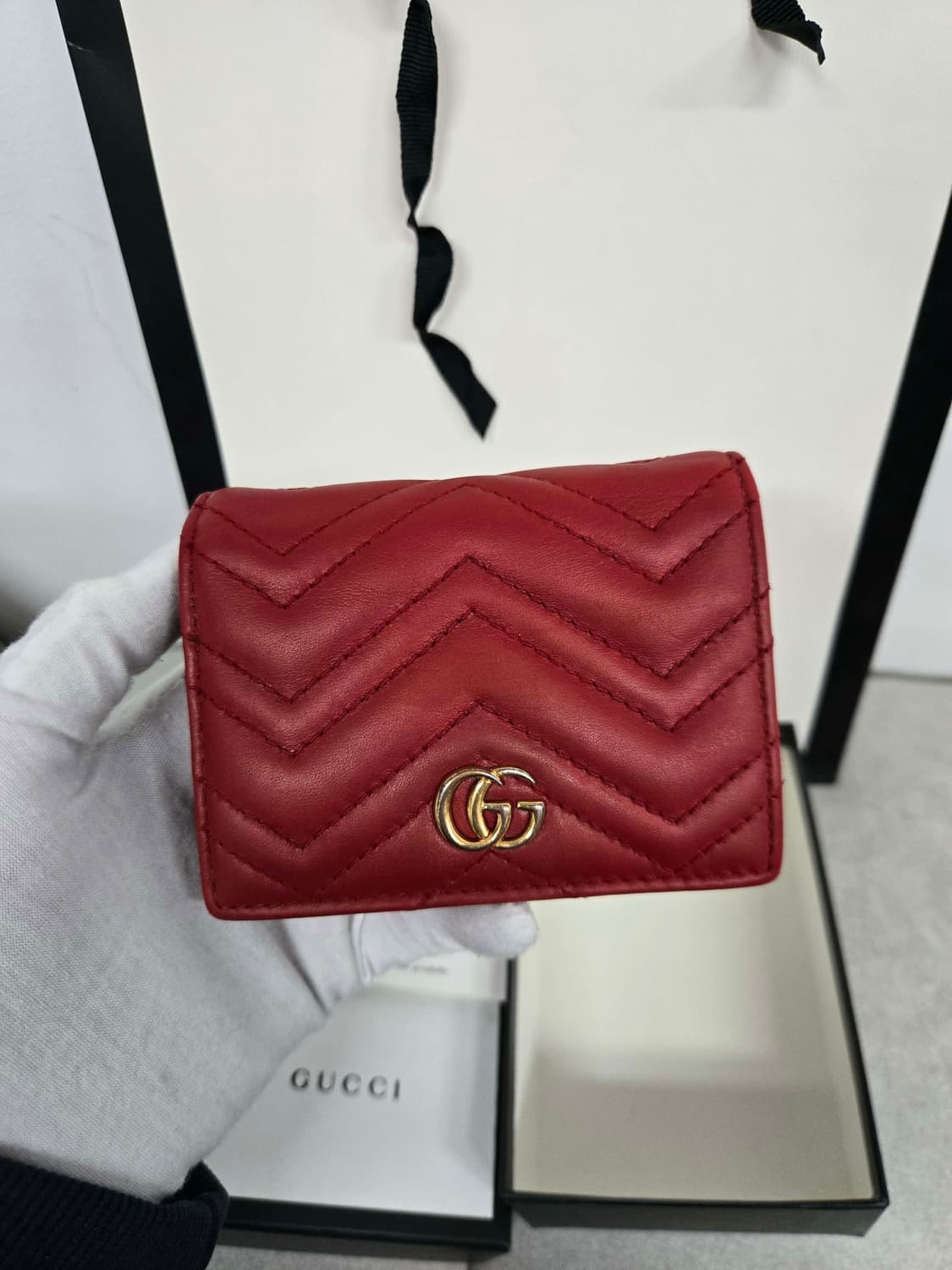 [보증서 정품] 구찌 마몬트 GG 중지갑 상품이미지2