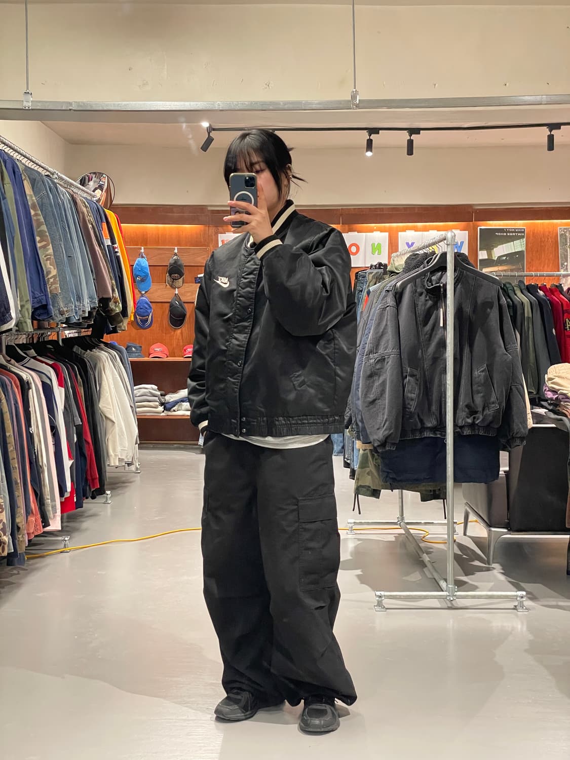 90‘s 나이키 빅로고 베이스볼 자켓   상품이미지5