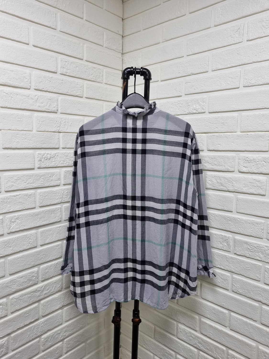 [uk8/66/정품] 버버리 그레이체크 블라우스 상품이미지10