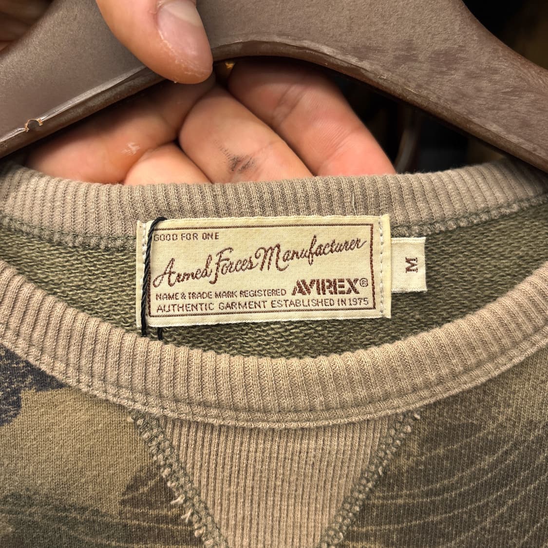 아비렉스 40주년 FORTY 컨투어라인 카모 코튼스웻셔츠 N1239 상품이미지8