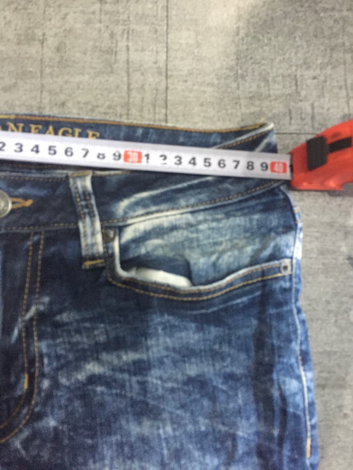 일본빈티지 아메리칸이글 오리엔탈보헤미안 워시드 레이싱데님팬츠 상품이미지3