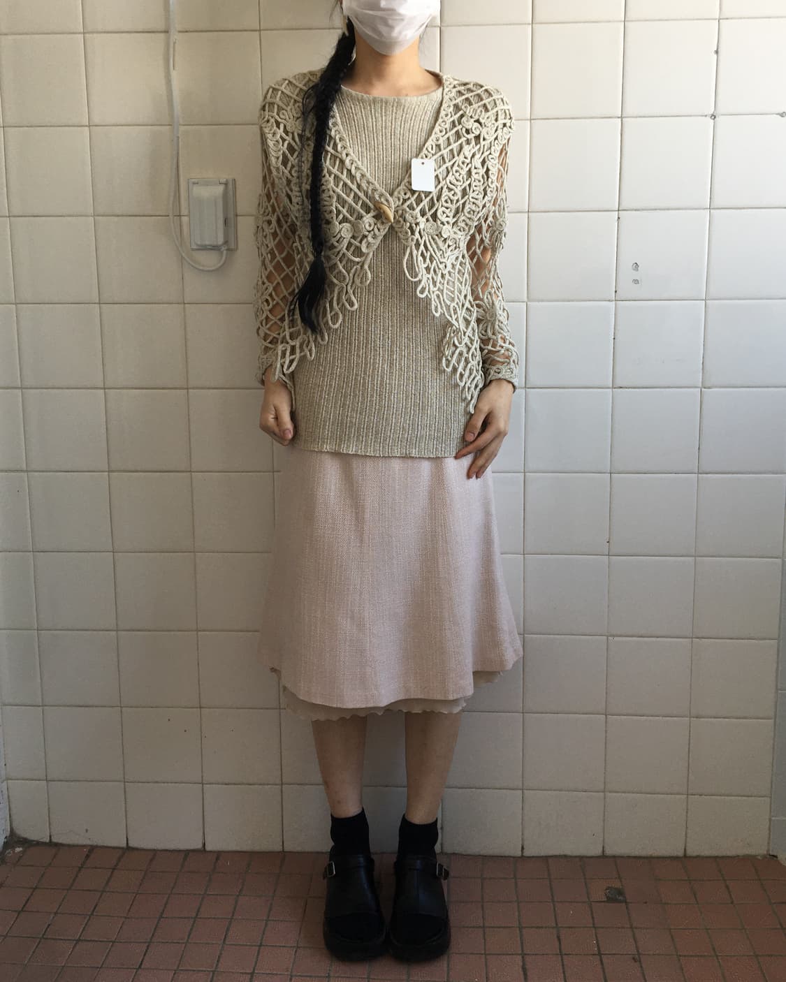 Crochet layered knit 상품이미지1