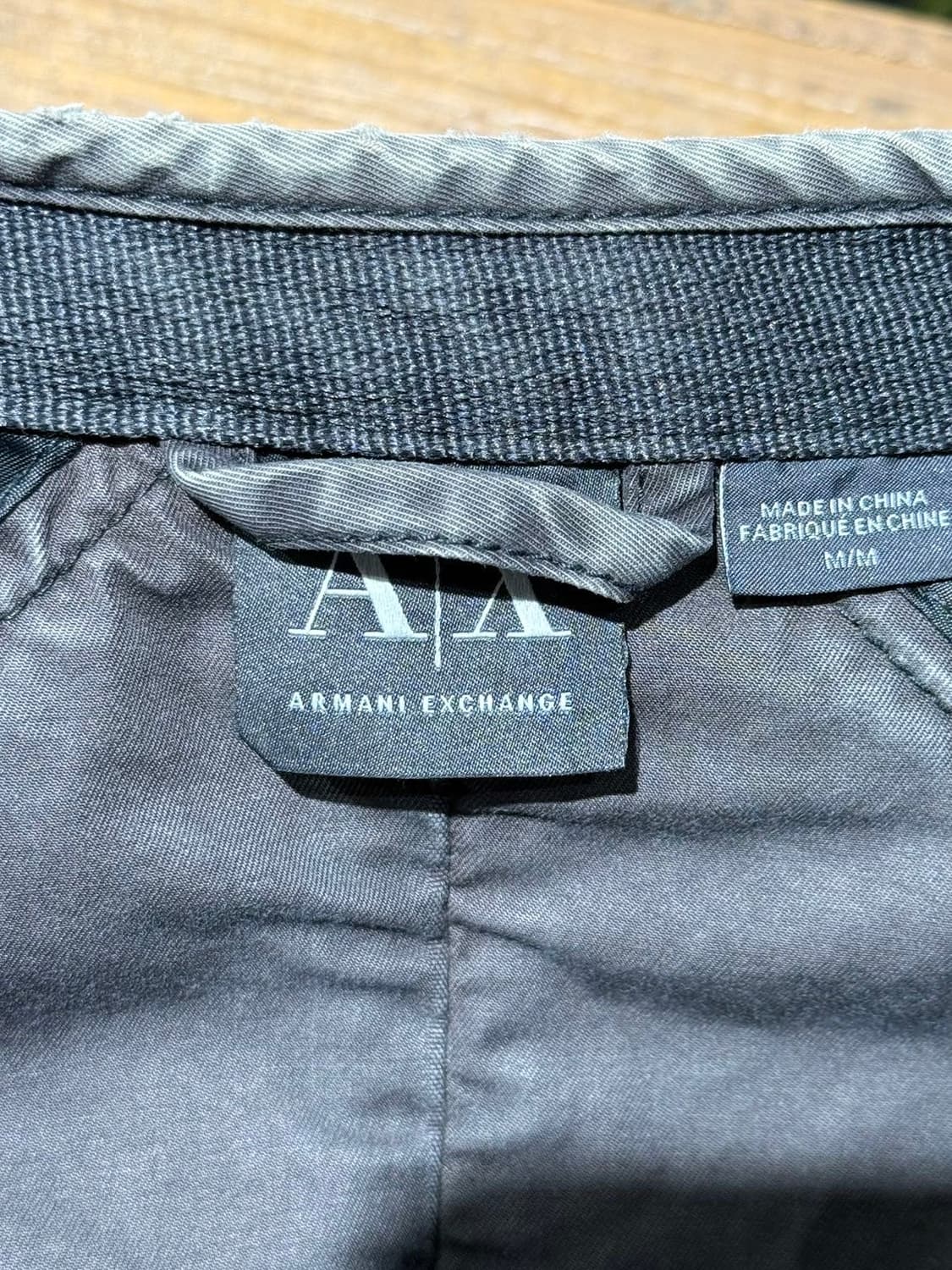 아르마니 익스체인지 딥그레이 워시드 코튼 바이커 자켓 상품이미지7