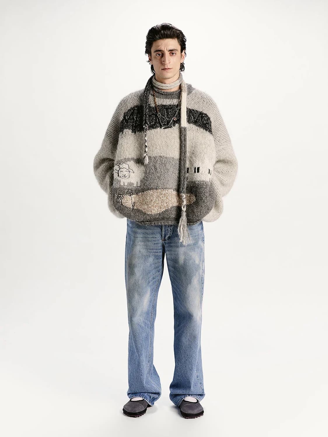 마리아노 노 타브 니트 풀 스웨터 M 상품이미지2