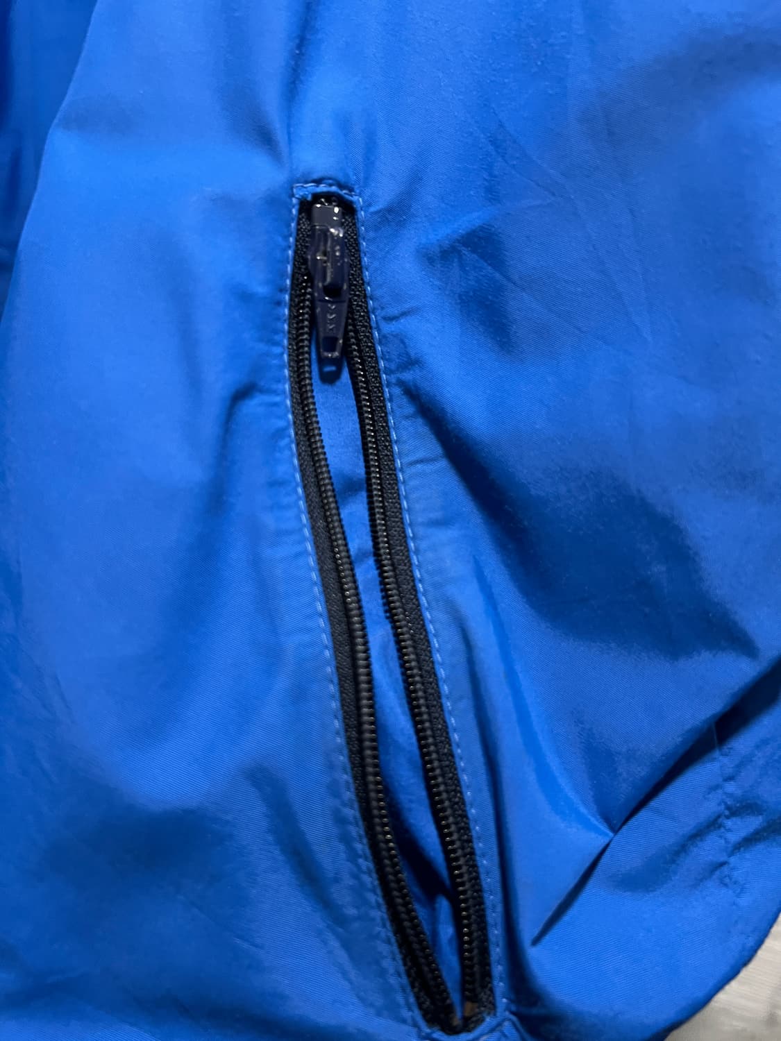 [XL]90s 엘엘빈 USA Made 플리스 라이닝 블루 나일론 웜업자켓 상품이미지4