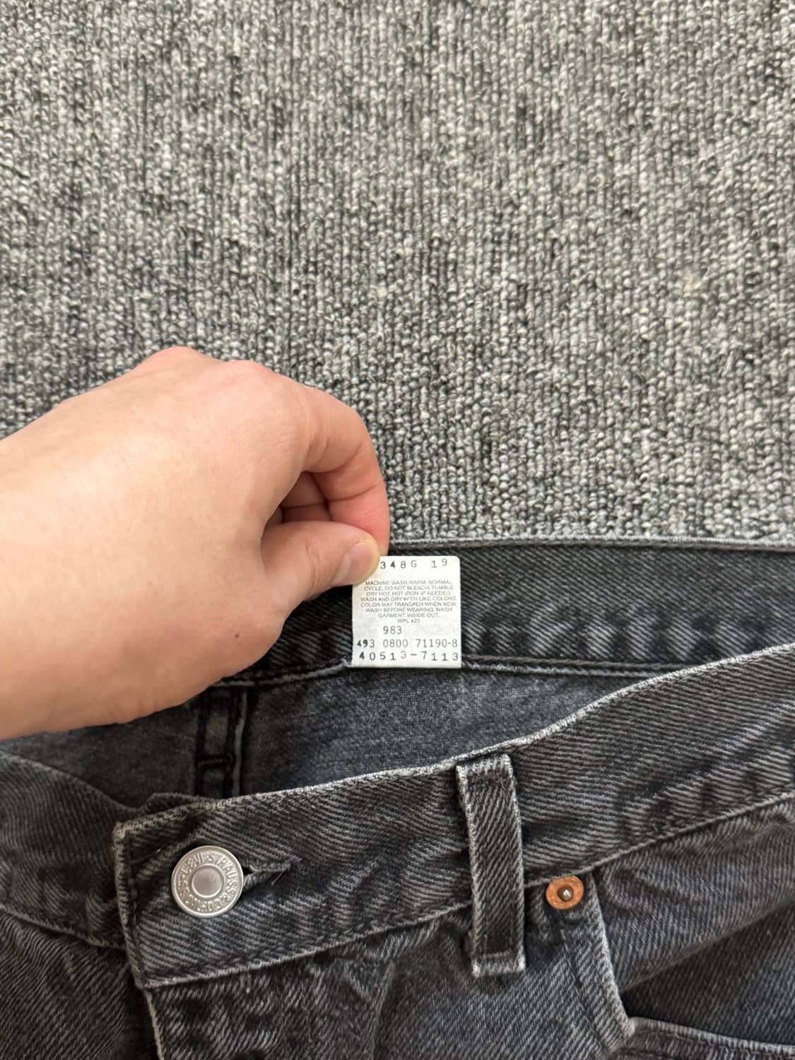 00s USA 리바이스 517 블랙 워시드 데님 36 상품이미지5