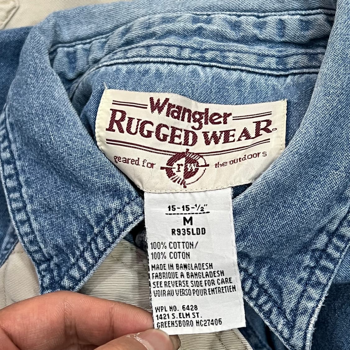  랭글러 배색 워크 데님셔츠 y16133 상품이미지6