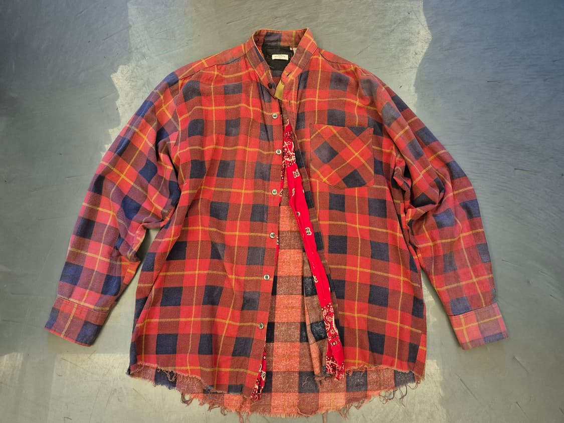 OLD PARK 반다나 플란넬 셔츠 상품이미지1