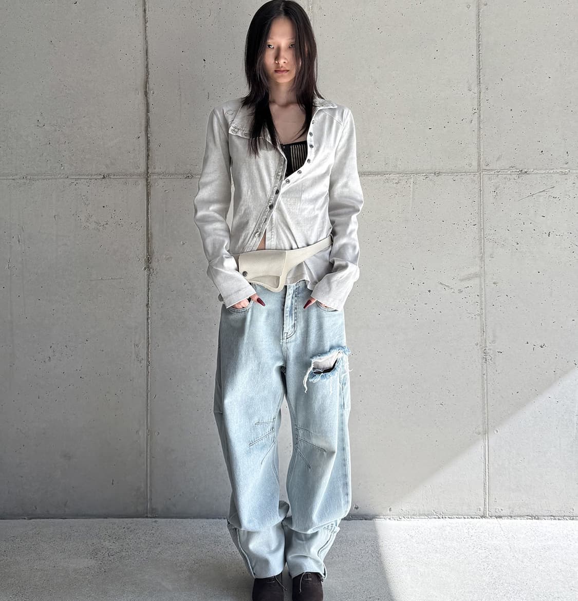 미스치프 washed jersey shirt (새상품) 상품이미지4