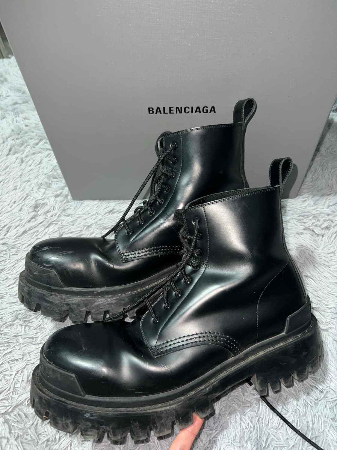 발렌시아가 스트라이크 레이스업 부츠 43사이즈 풀박스 상품이미지1