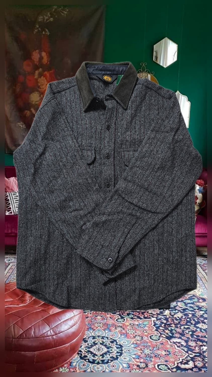 울리치 헤링본 코듀로이 카라 셔츠 자켓 L 싸이즈 105 USA 상품이미지1