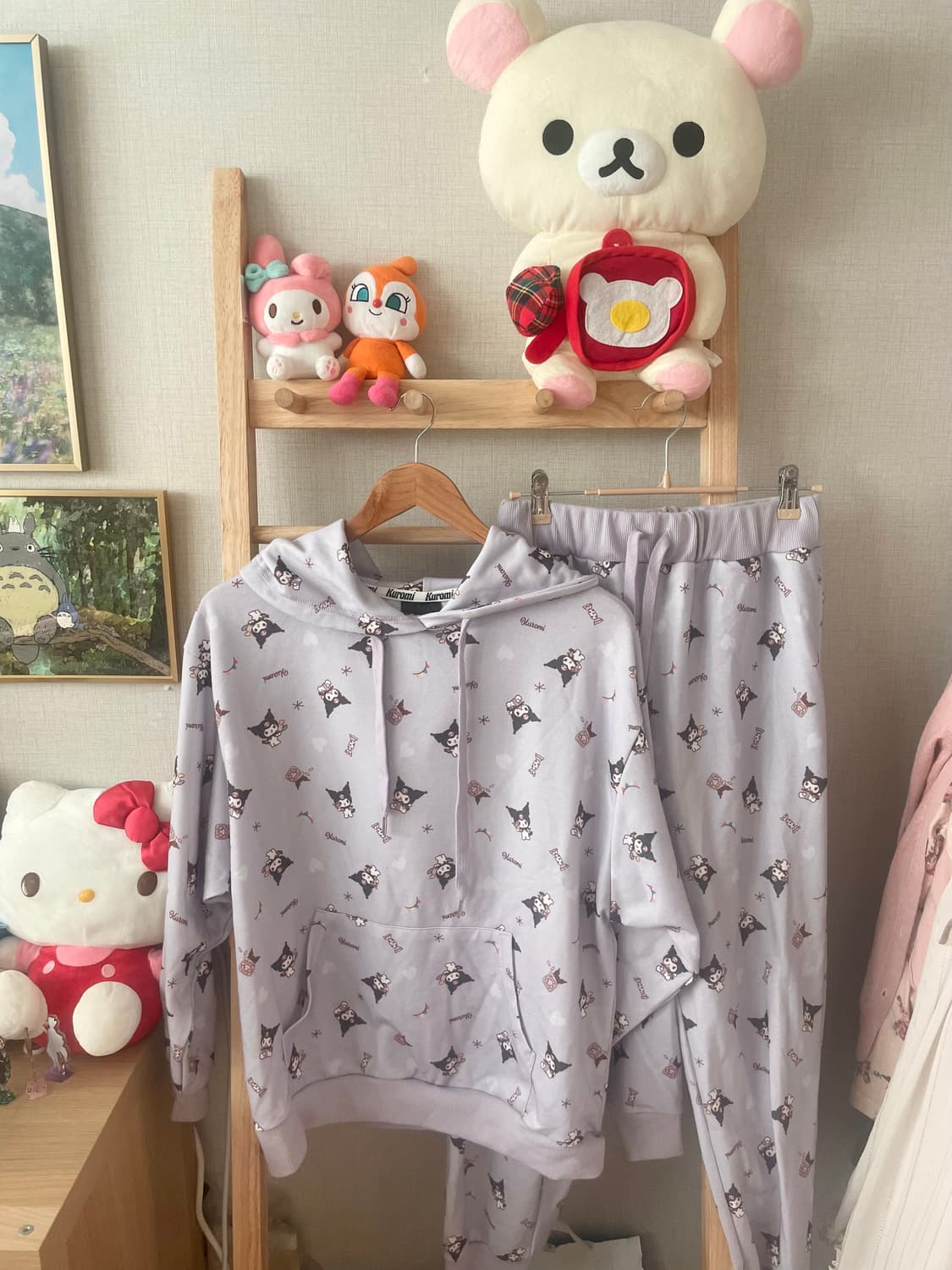 산리오 Sanrio 쿠로미 kuromi 후드 트레이닝 set 💜💗 상품이미지1