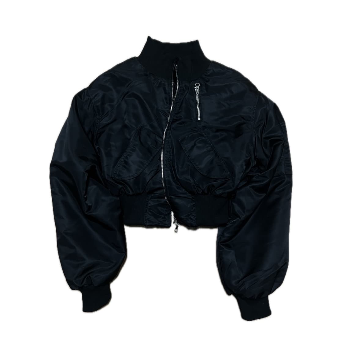 빈티지 퍼 양면 크롭 항공점퍼 상품이미지1