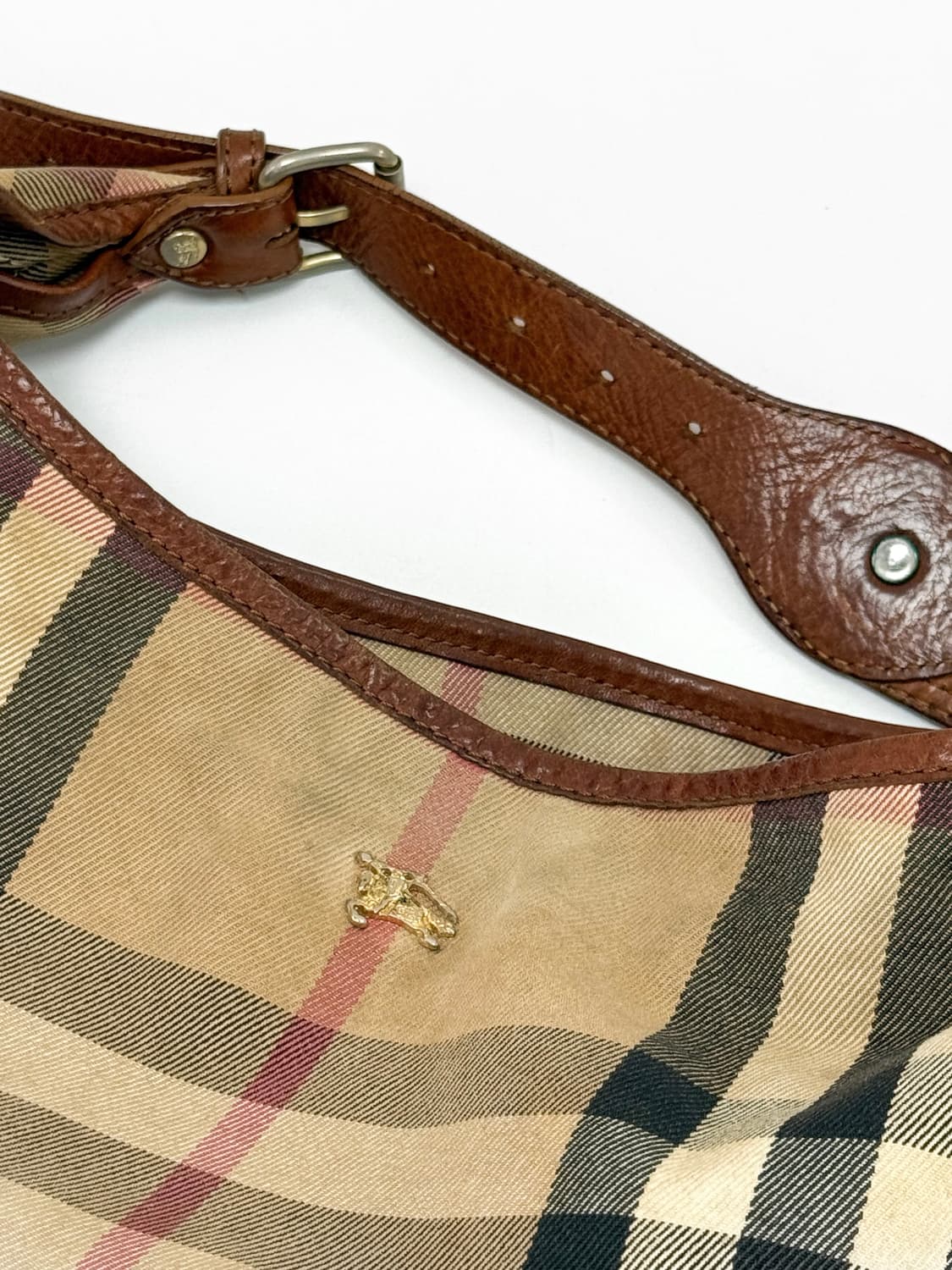 Burberry Canvas Leather Hobo Bag 상품이미지8