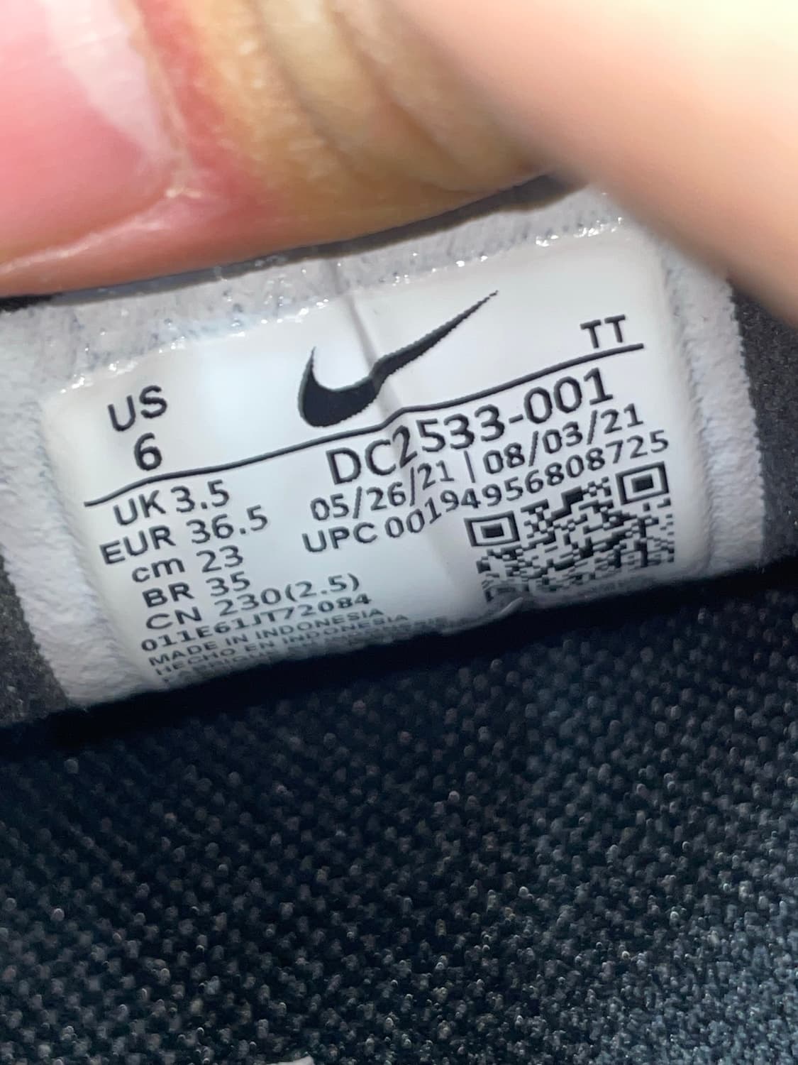 나이키 와플 원 블랙 화이트 230 상품이미지10