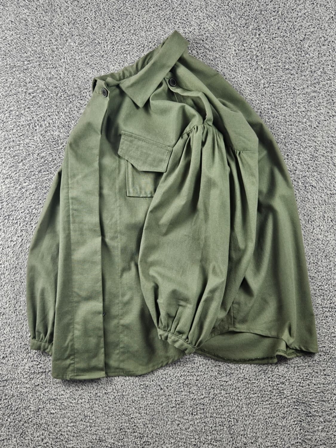 빈티지 올리브 포켓 셔링암 셔츠 ( L추정 ) / 11247 상품이미지3