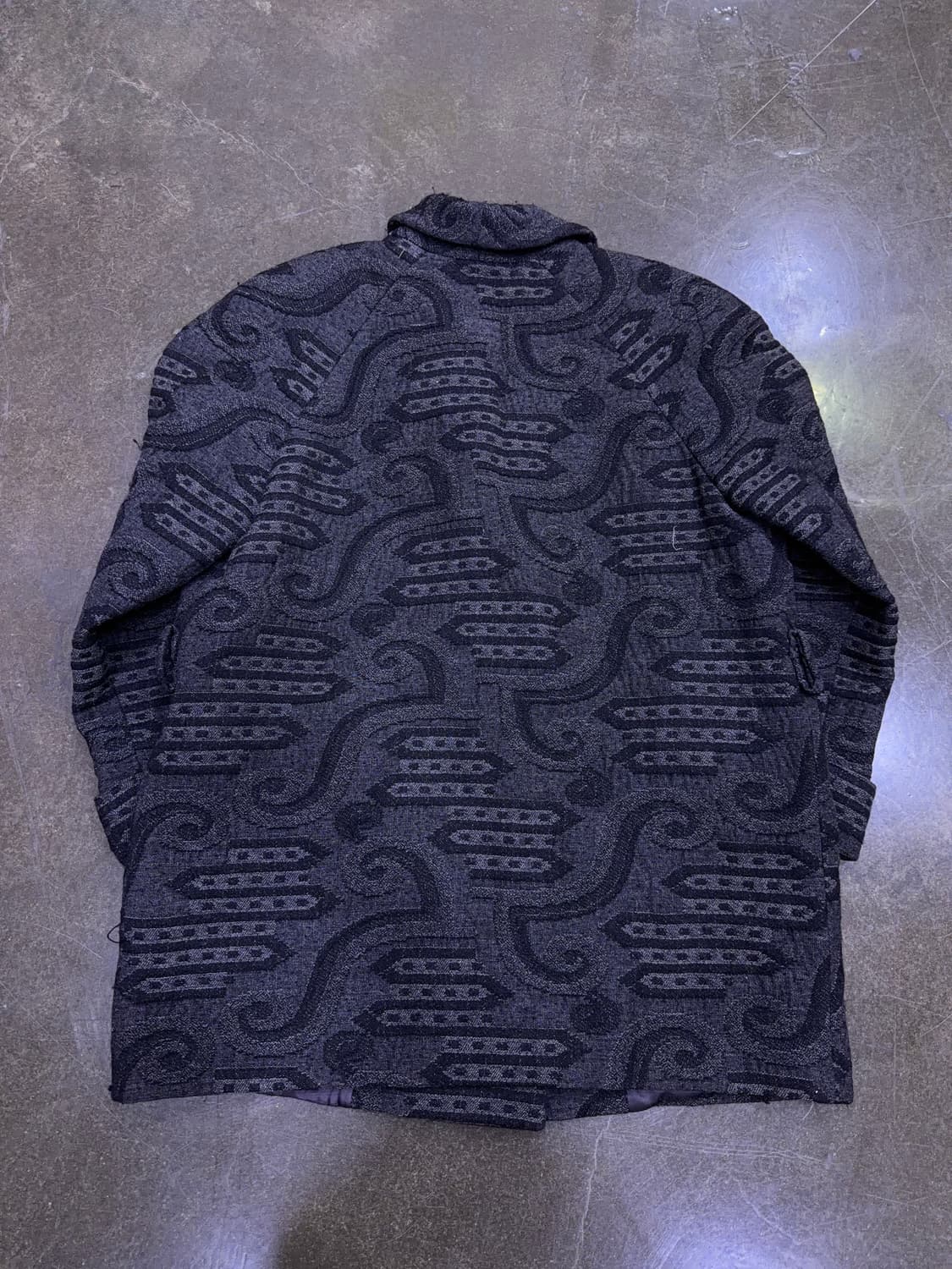 발리 울 라나 빈티지 패턴 레트로 더블 블레스트 코트 M 상품이미지2