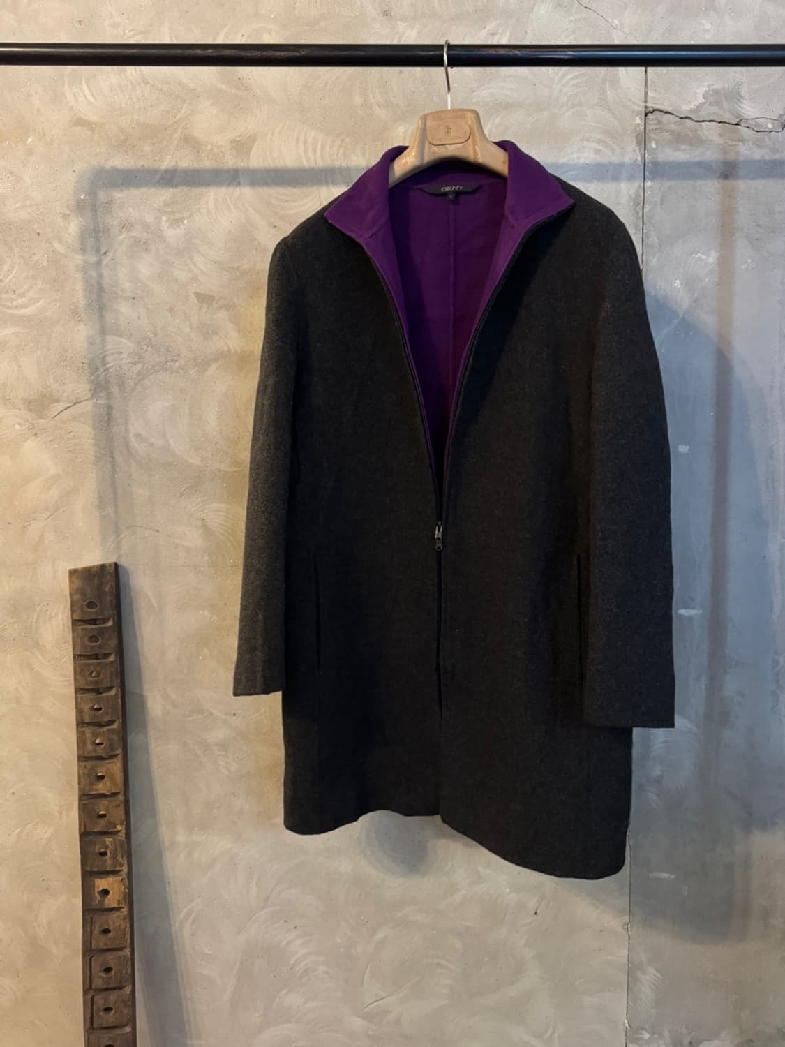 DKNY 투페이스 플란넬 코트 100 상품이미지2