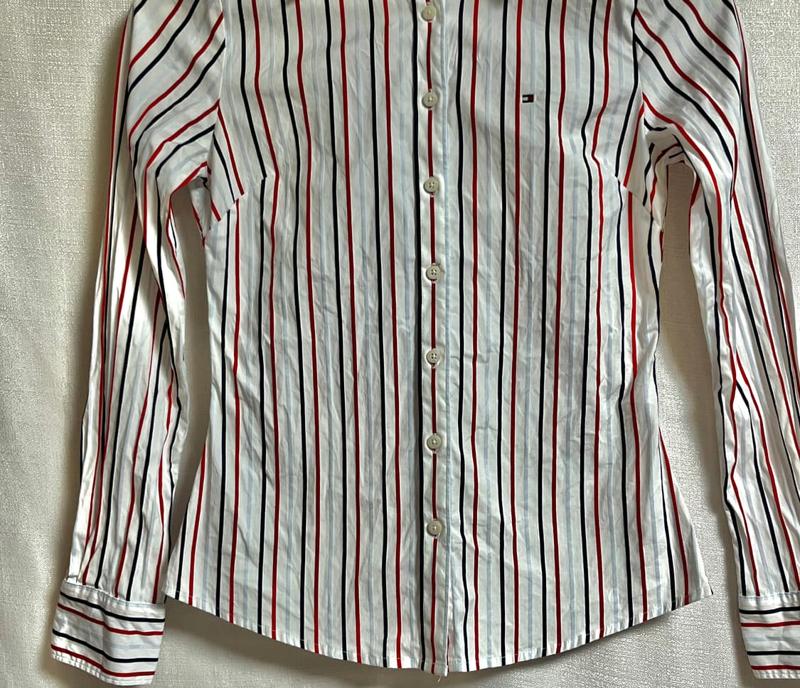 타미힐피거 여리핏 크롭 스트라이프 셔츠 남방 85 상품이미지3