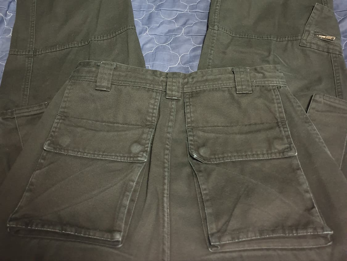 (품절사이즈) 감마갤러리 세미와이드 워시드 멀티 카고팬츠 블랙 (S) 상품이미지4