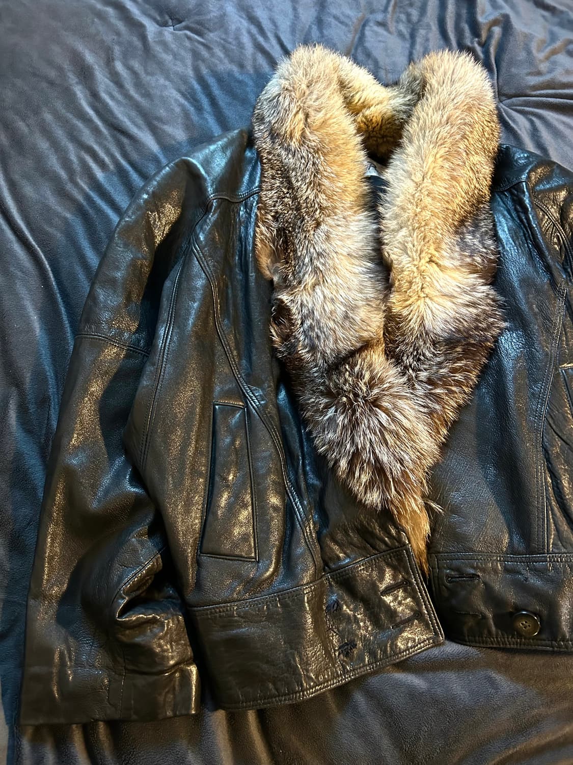 Sheep Skin Fur Leather Jacket 상품이미지6