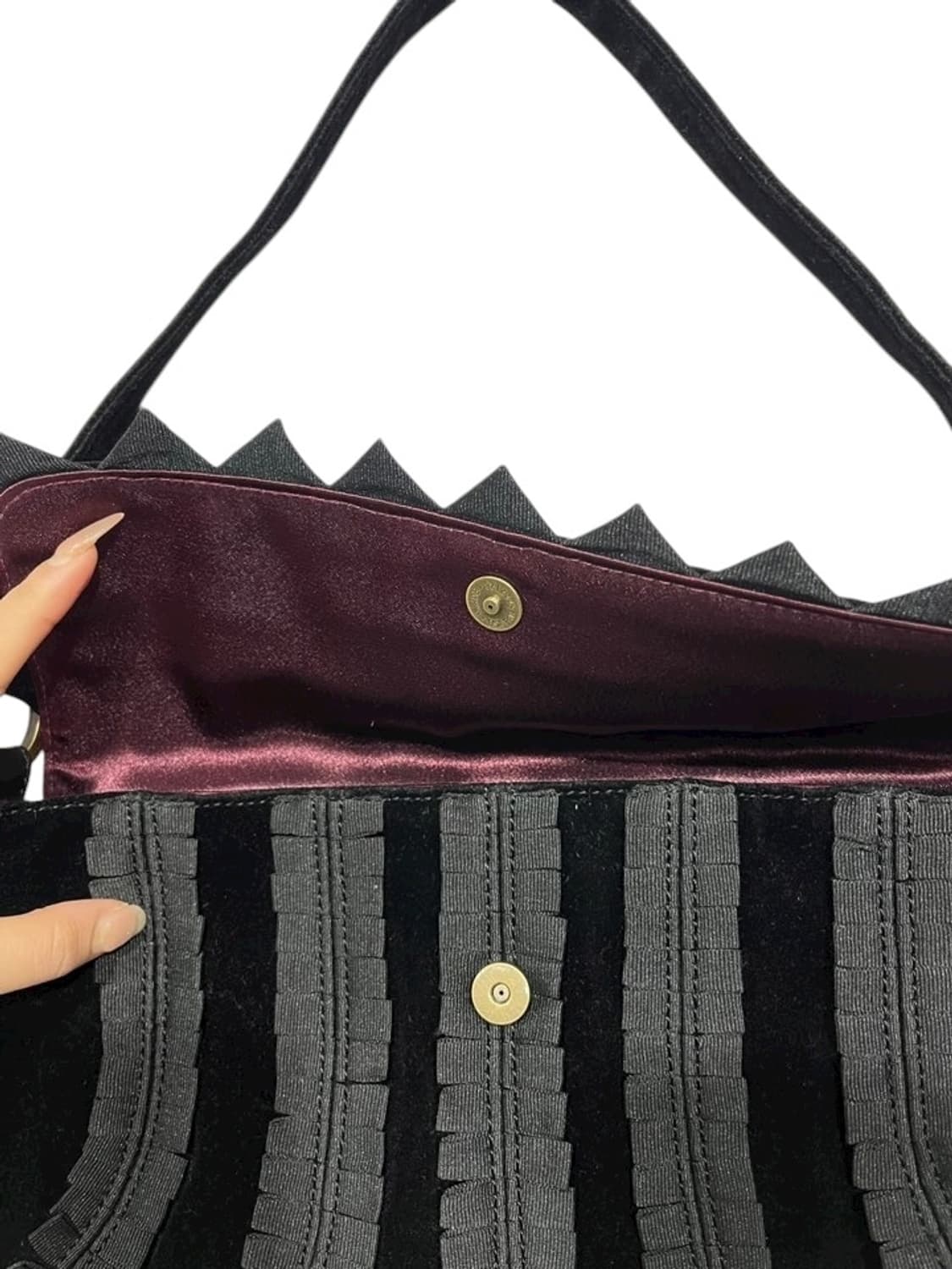 HIROKO BIS Black Ribbon Detail Handbag  상품이미지7