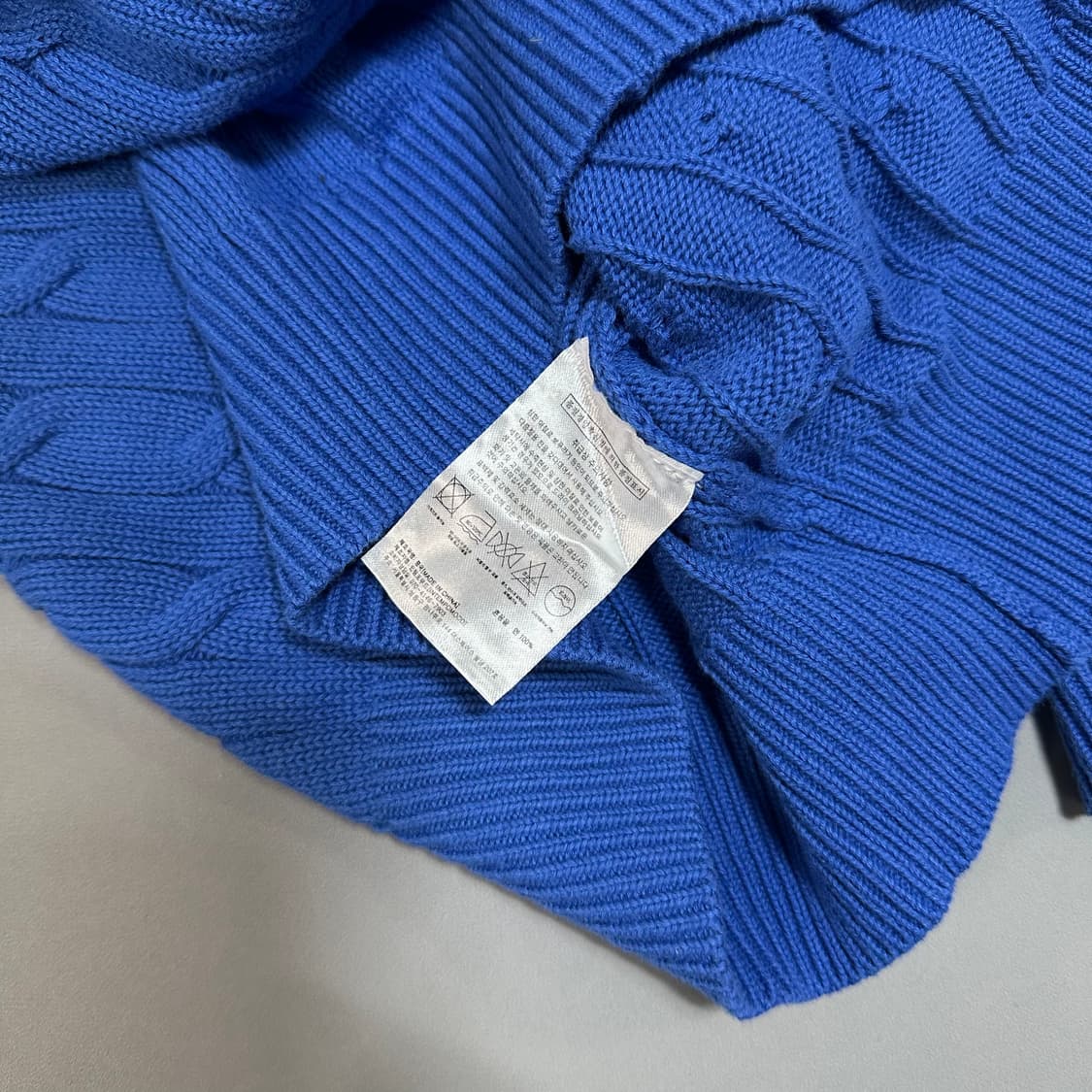 인템포무드 꽤배기 니트 블루 M [021106] 상품이미지5