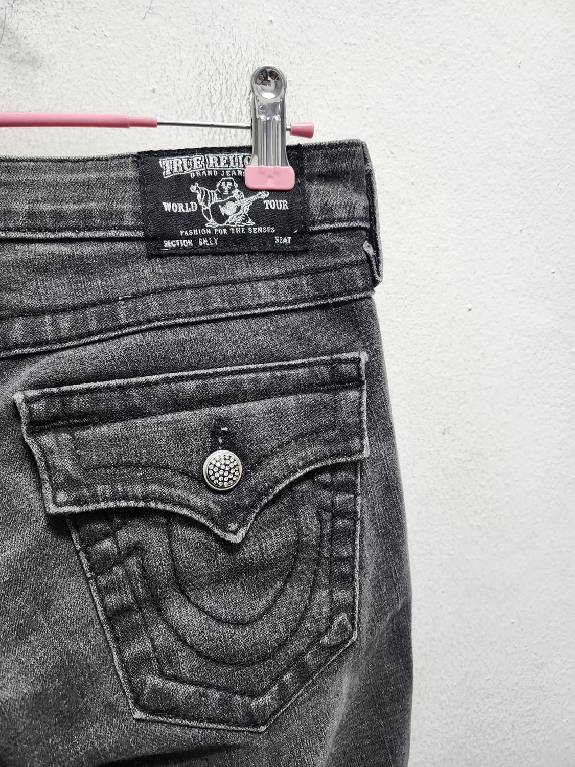 트루릴리젼 큐빅 디테일 데님 컷팅진 (USA MADE) 상품이미지6