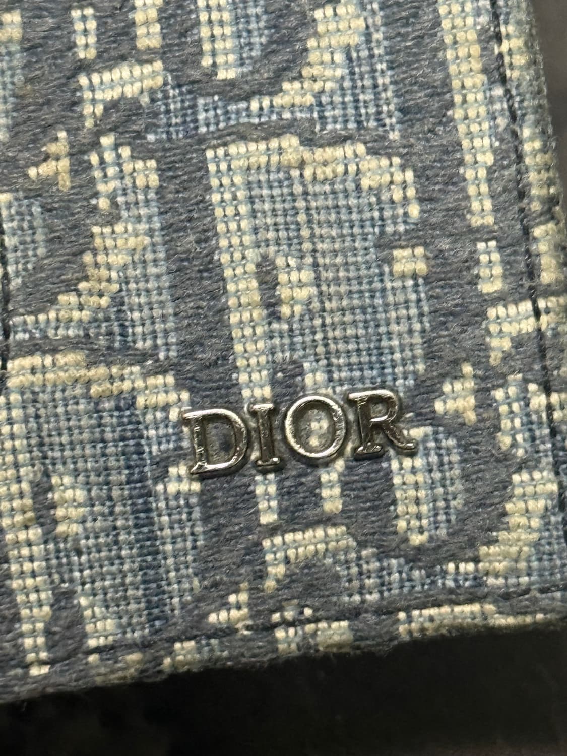 디올 오블리크 자카드 새들 오거나이저 카드지갑 블루 상품이미지7