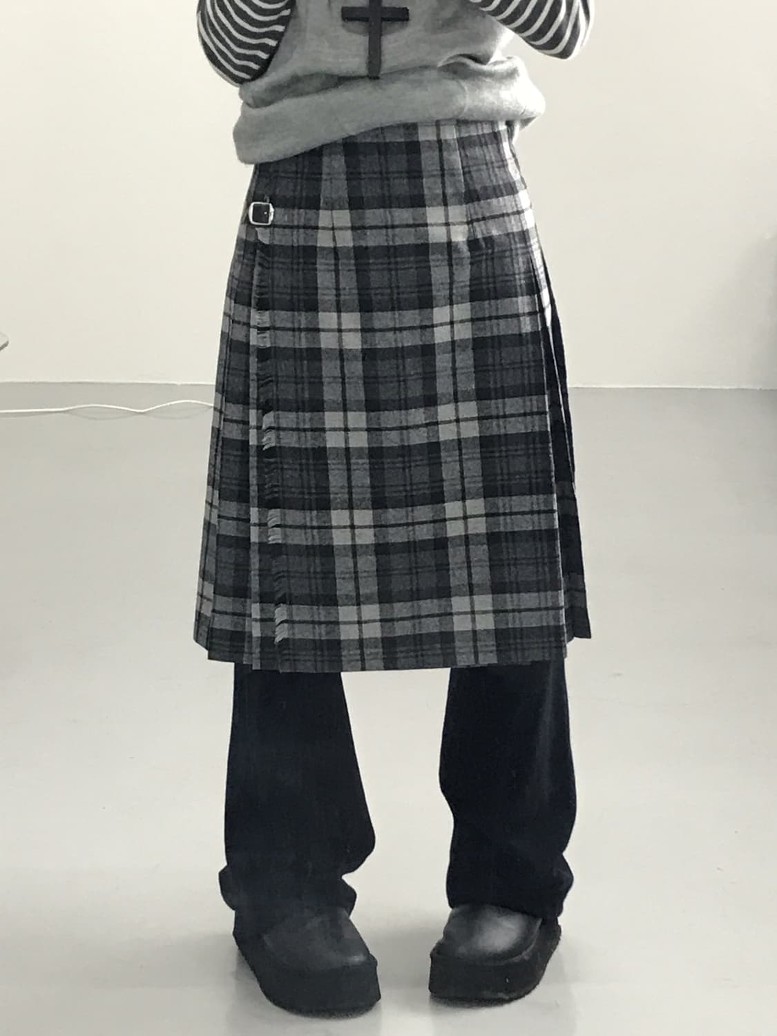 Oneil Of Dublin Checked Midi Lap Skirts 상품이미지1