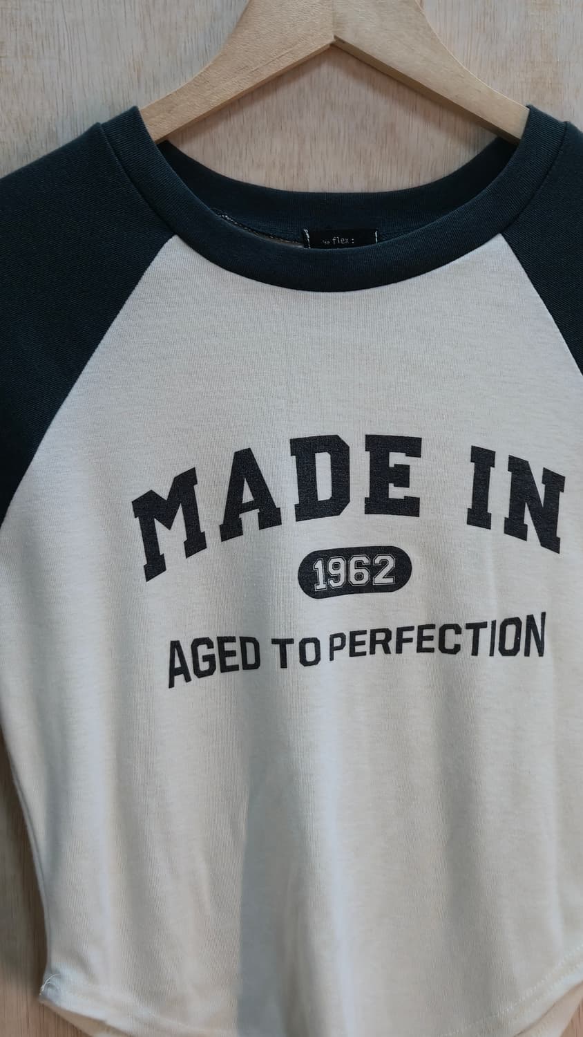 그린 아이보리 긴팔 크롭 티셔츠 상품이미지3