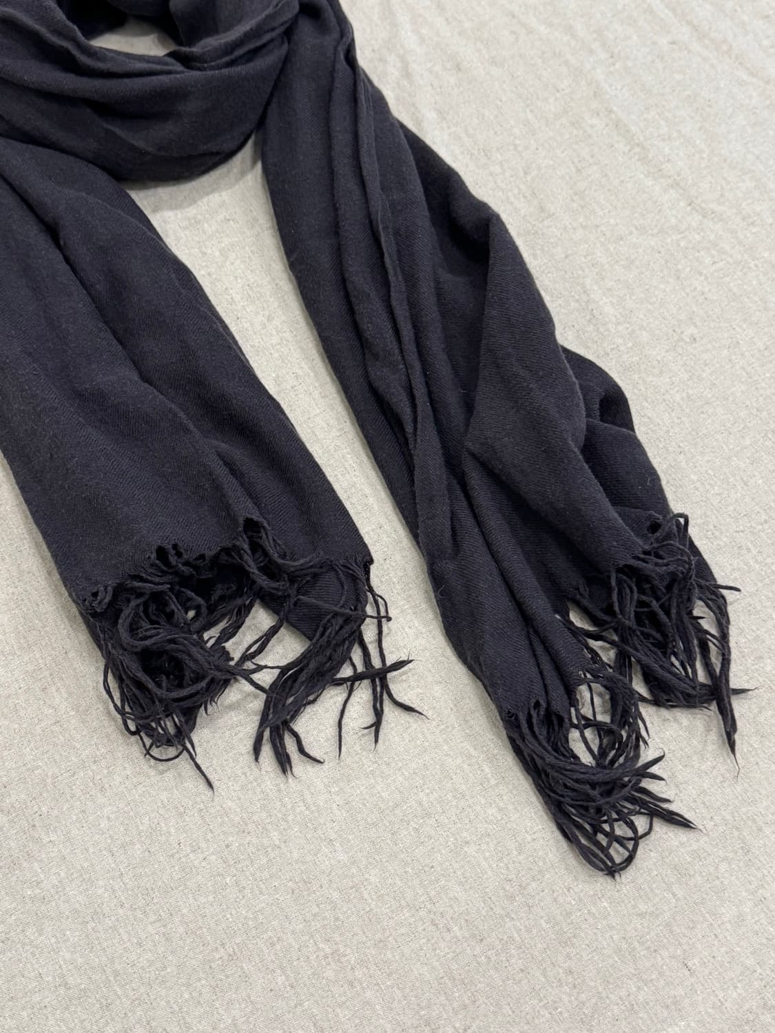 요지야마모토 다잉 코튼 캐시미어 머플러 상품이미지4