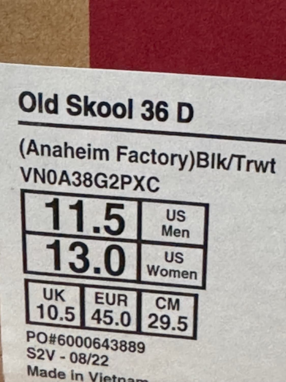 [새상품]반스 올드스쿨 36 DX(애너하임 팩토리)블랙 화이트 295 상품이미지4
