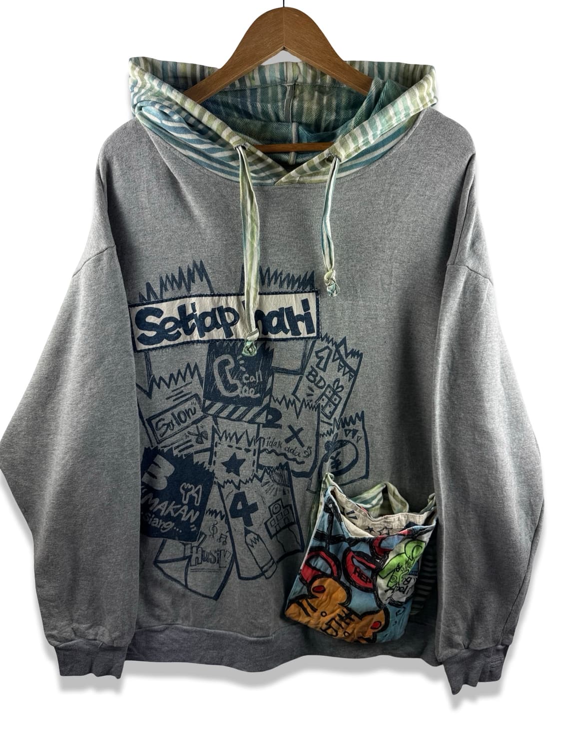 JPN 키치 그래픽 포켓 후드티2707 상품이미지1