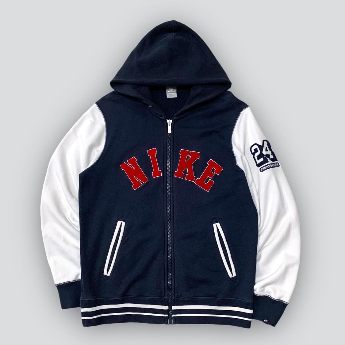 나이키 빅로고 투톤 후드집업 상품이미지1