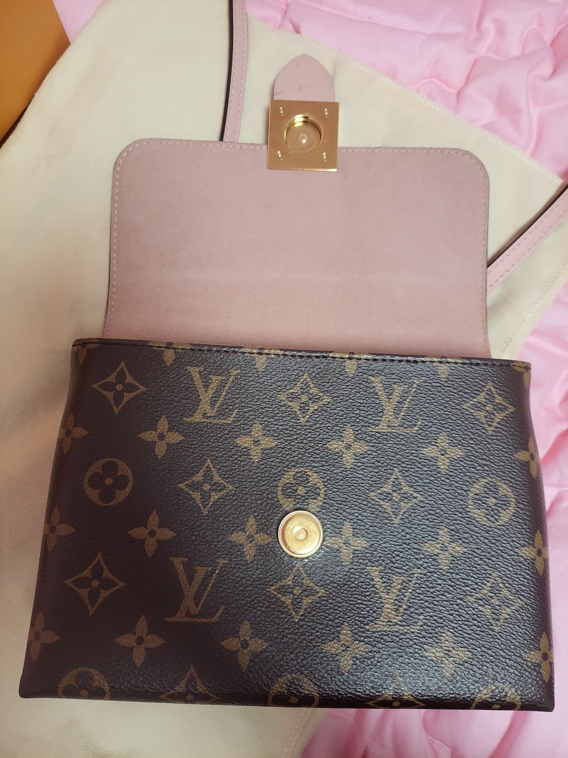 정품)급처상태좋음!루이비통 핑크 록키bb 탑핸들 크로스백 토트백 가방 상품이미지7