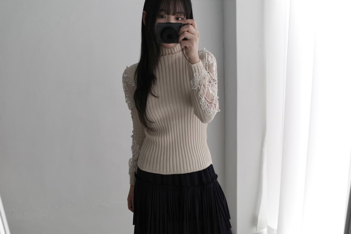 flower see-through knit 상품이미지4