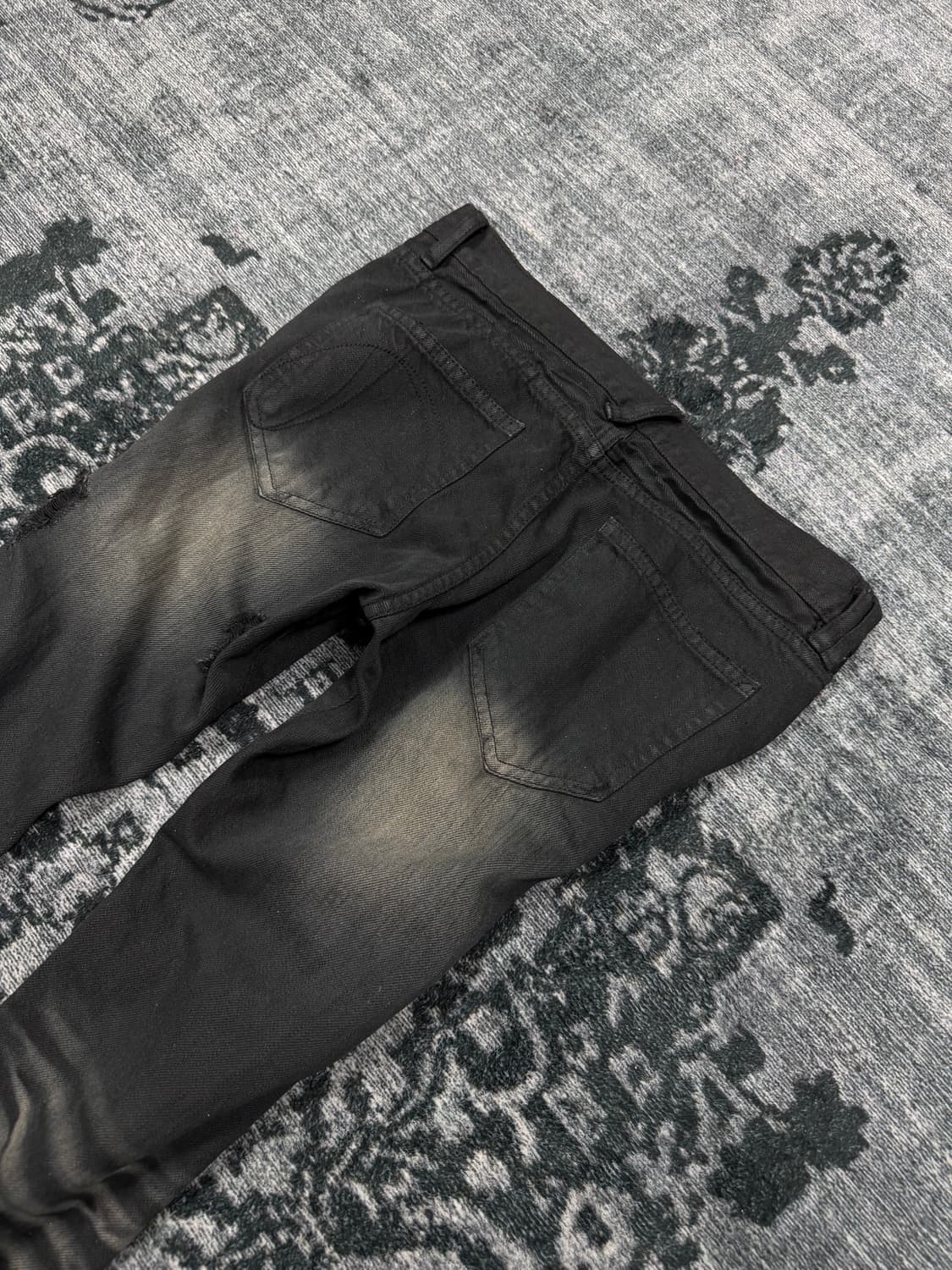 No id hard crashed black washing denim p 상품이미지8