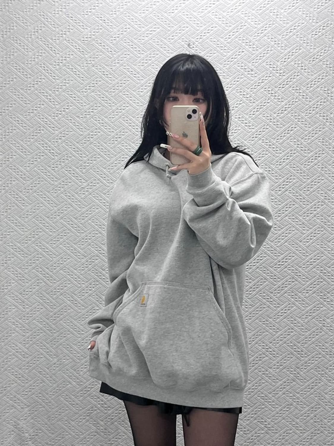 칼하트 빈티지 모던 캐주얼 오버핏 무지 후드티 L C11504 상품이미지2