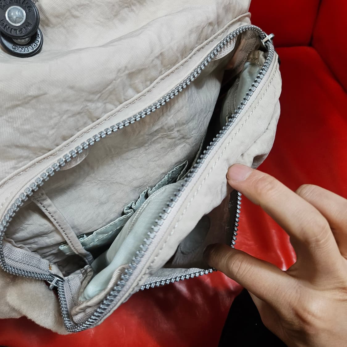 키플링 크림 아이보리 나일론 백팩  상품이미지8